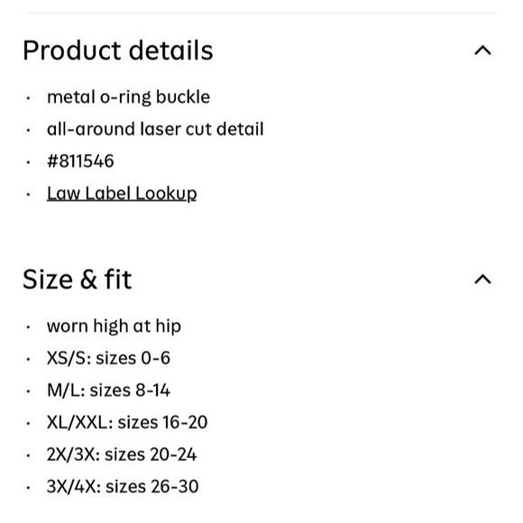 NEW Old Navy Women's Laser Cut Faux-Leather Belt Brown Size 2X-3X - Picture 8 of 11